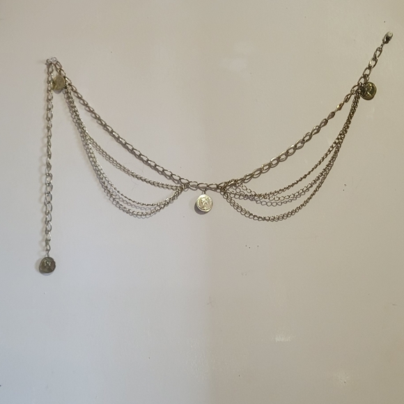 Accessories - Gold Multi-Layered Coin Chain Belt